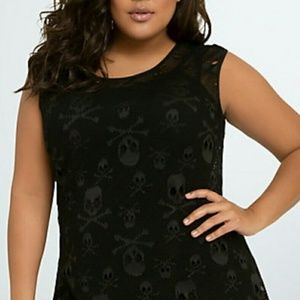 TRIPP NYC Skull Mesh Tunic NWOT